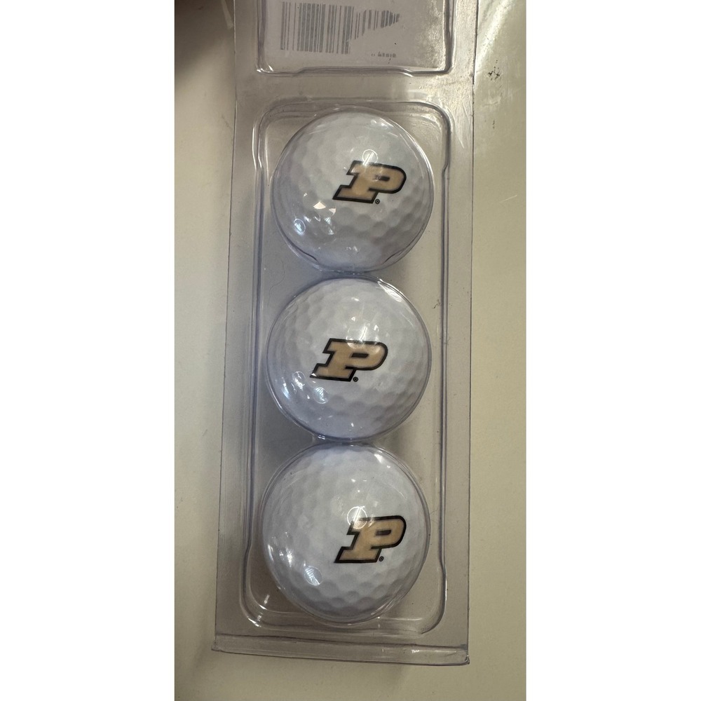 Purdue Boilermakers Golf Balls 3-Pack NCAA Collegiate Logo White New